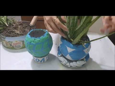 Cement craft how to make beautiful plant pots at home