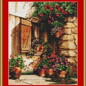 Courtyard Cross Stitch Pattern