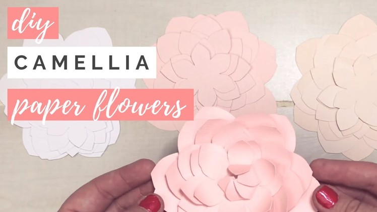 DIY Camellia Paper Flower Tutorial & Flower Template