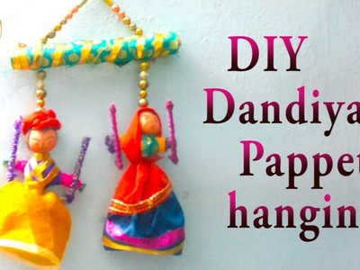 DIY Dandiya puppet hanging.DIY Rajasthani puppet wall hanging