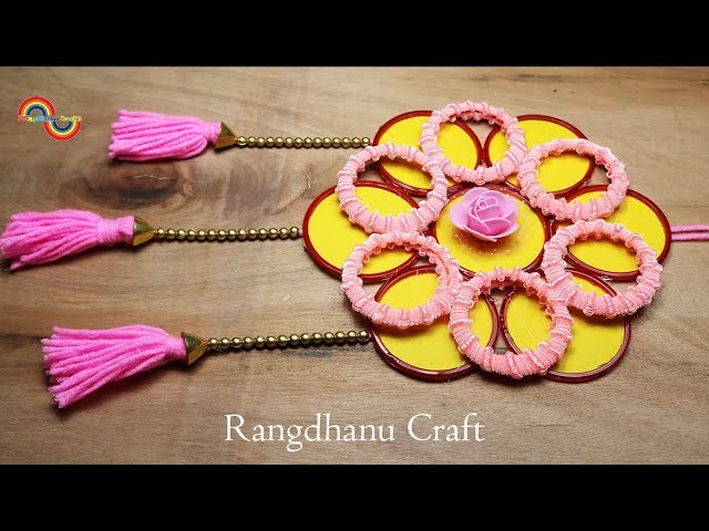 DIY Hair Rubber Bands & Old Bangles Craft Idea || DIY art and craft with Rangdhanu Craft