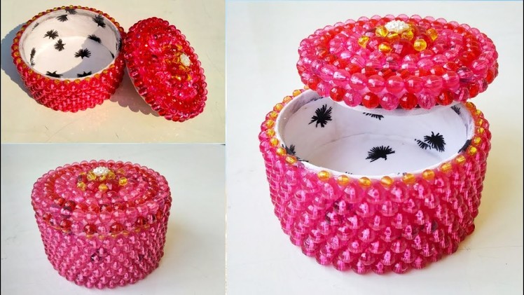 DIY, How To Make Jewelry Box At Home, beads craft, beads craft ideas, jewelry box diy