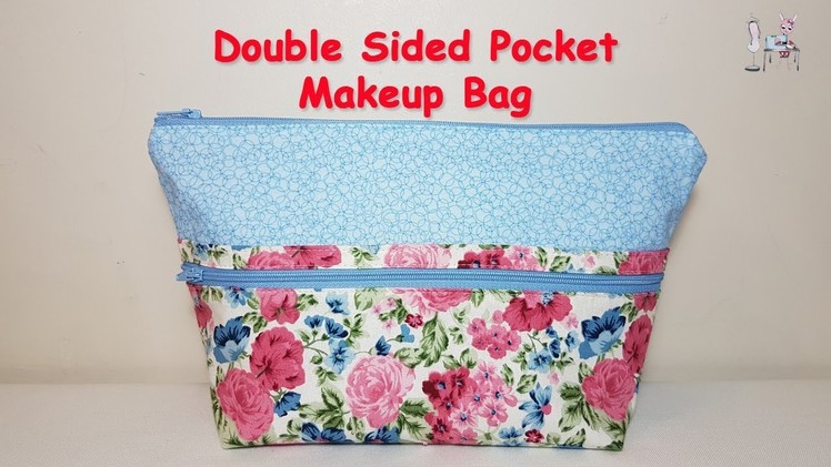 DIY MAKEUP BAG WITH POCKETS | SEWING TUTORIAL | Coudre un sac | Bolsa de bricolaje | 가방| バッグ| мешок