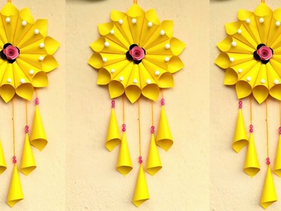 DIY : Paper Craft Idea | Wall Decoration Door | Simple Home Decor | Hanging Flower