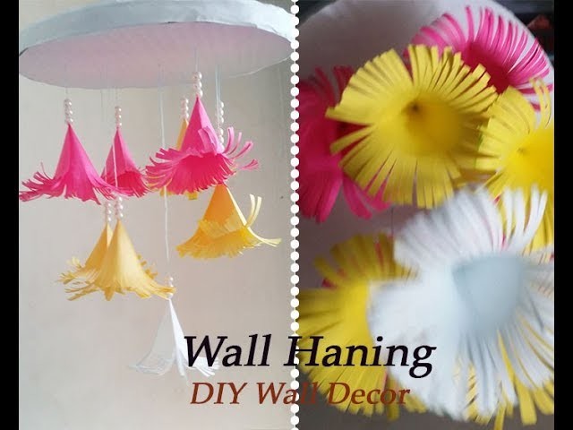 DIY Paper Flower Wall Hanging | Home Decoration Ideas | Wall Hanging DIY Craft
