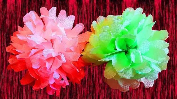 DIY Pompoms for party, Wedding Pompoms from napkins | DIY Paper Craft
