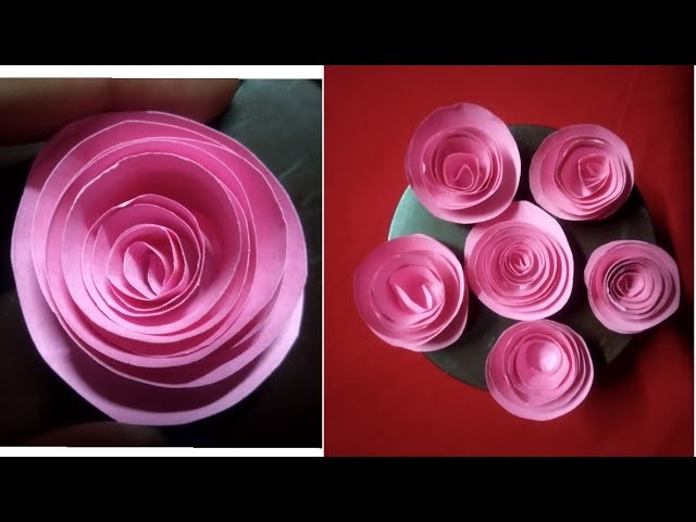 DIY Rolled Paper Flowers||How to make rolled flowers