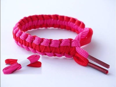 DIY Shoelace Bracelet "Mad Max Style Closure" Square Knot.Cobra Stitch Friendship Bracelet-CBYS