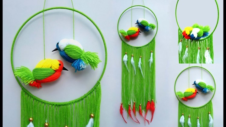 DIY Woolen Birds Wall Hanging for Home Decor| Easy Woolen Bird craft | How to make bird