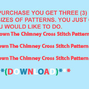 ( CRAFTS ) Down The Chimney Cross Stitch Pattern***LOOK***Buyers Can Download Your Pattern As Soon As They Complete The Purchase