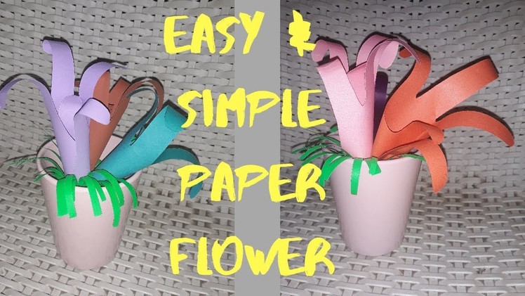 Easy and Simple Paper Flower as Kids project|Kids Craft|Paper Flower