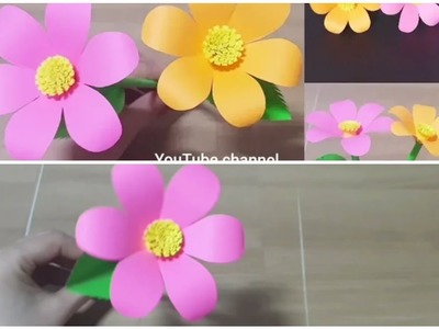 Easy Paper Flowers - Handmade Craft - Room Decoration ldeas