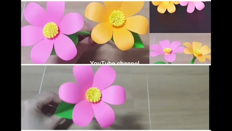 Easy Paper Flowers - Handmade Craft - Room Decoration ldeas