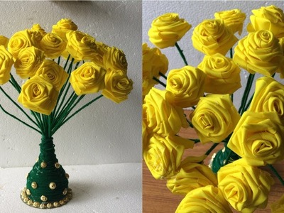 Fabric Roses Guldasta | Woollen Craft Idea | DIY