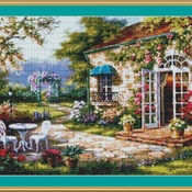 Garden Terrace Cross Stitch Pattern