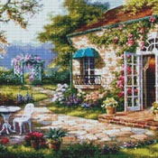 Garden Terrace Cross Stitch Pattern