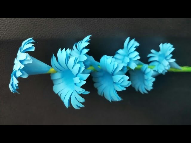 How to make a Beautiful Paper Stick Flower | DIY Craft ideas for Room | Paper craft