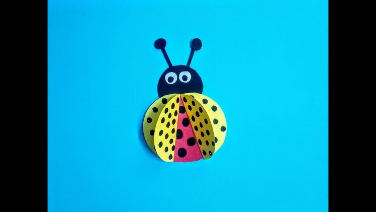 How to make a paper bug for kids || easy paper craft for kids.