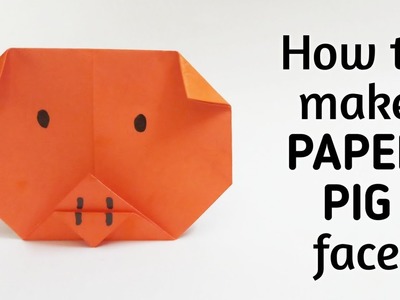 How to make an origami paper pig face | Origami. Paper Folding Craft, Videos and Tutorials.