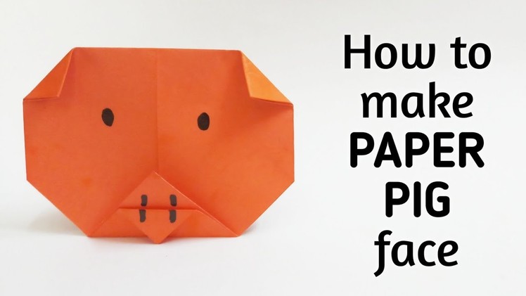 How to make an origami paper pig face | Origami. Paper Folding Craft, Videos and Tutorials.
