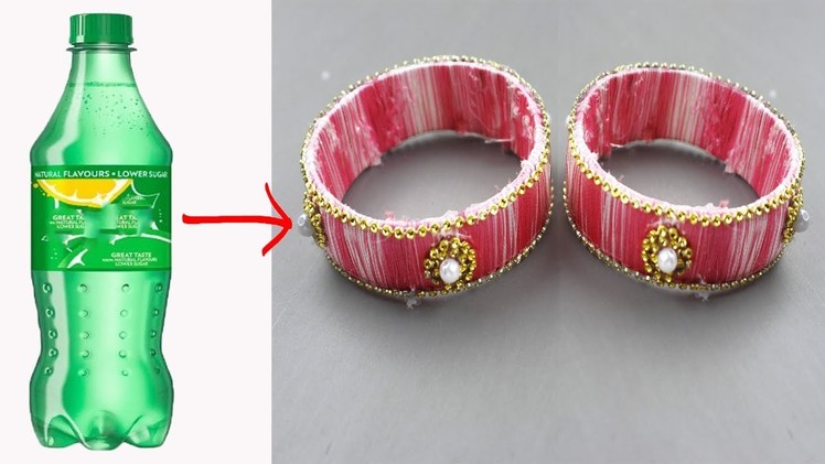 How to Make Bangle with Plastic Bottle | Waste Plastic Bottle Craft Idea | Plastic Bottle Jewellery