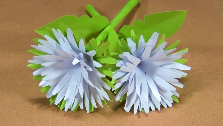 How to make craft paper flower l kagojer ful banano o sajano