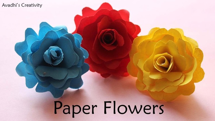 How to make Easy paper flower-DIY Paper Craft-Easy Flower making Idea