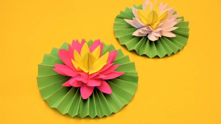 HOW TO MAKE LOTUS FLOWERS WITH PAPER | DIY PAPER CRAFT | CRAFT SIDE