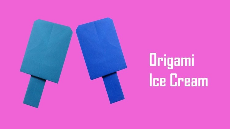 How to Make Origami Paper Ice Cream Craft - Origami for Kids - Origami Paper Ice Cream for Kids