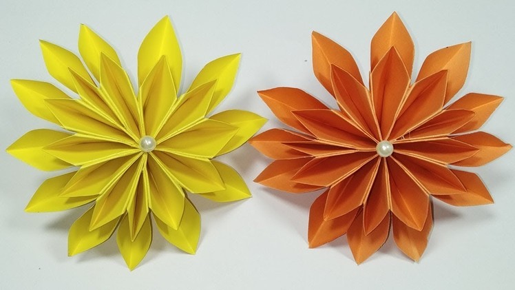 How to make paper dahlia flower | Diy origami