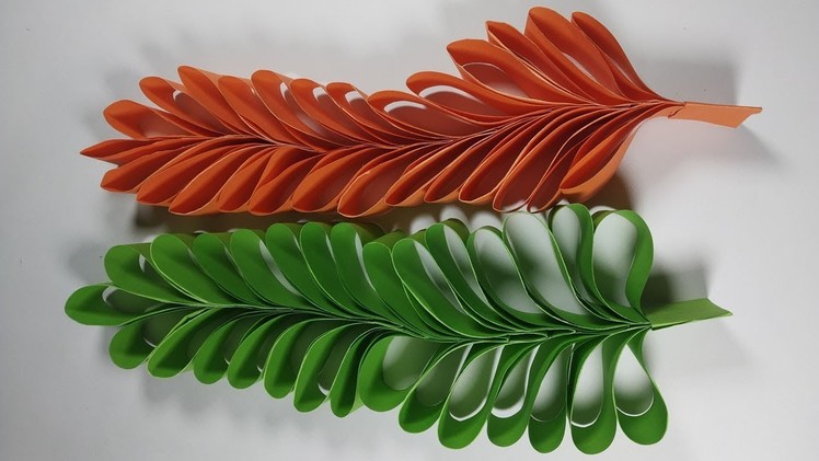 How to make paper leaves | Decorative Leaves Making | Easy paper craft.