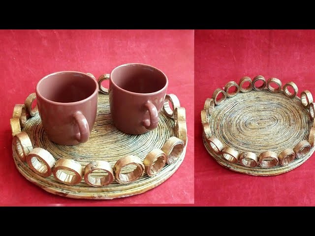 How to make tray using Newspaper | Newspaper craft ideas | best out of waste ideas | #MA81