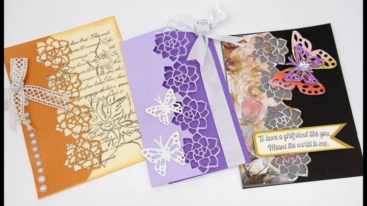 InLovearts  Elegant Rose Card Making Tutorial & DIY Paper Crafts