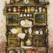 Kitchen Cabinet Cross Stitch Pattern