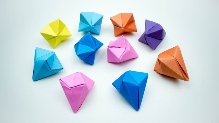 Origami Diamond - How To Make Origami diamond - Paper Craft - DIY