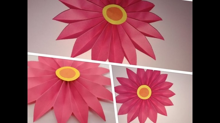 Paper Flower Craft || Simple and Easy Wall Decor Idea || Birthday Party Decoration