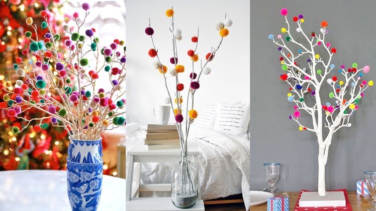 Room decor DIY Idea With Woolen Pom Pom | Best Out Of Waste | Ideas 2019!!!
