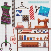 Sewing Machine Cross Stitch Pattern