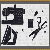 Sewing Silhouettes II Cross Stitch Pattern