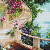 The Garden Staircase Cross Stitch Pattern