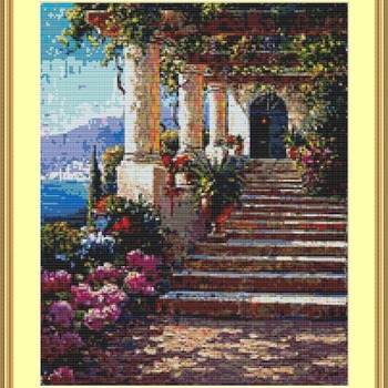 Up The Steps Cross Stitch Pattern