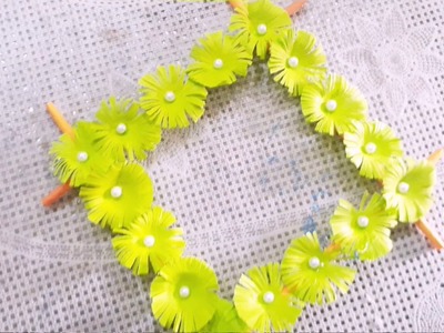 Wall Hanging Craft. How to Make Beautiful Flowers For Wall Hanging.