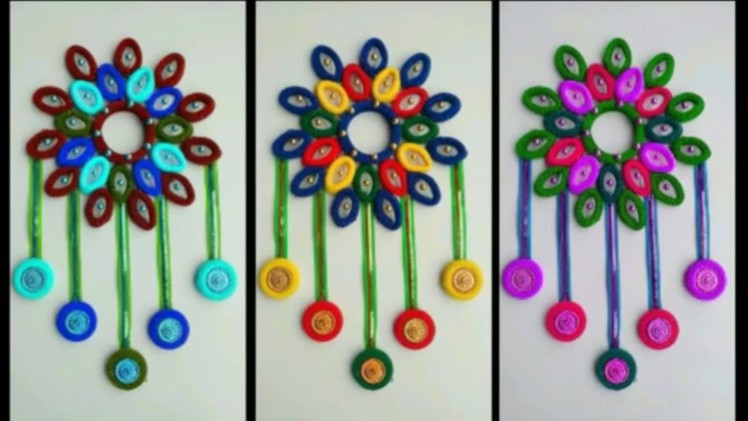 WASTE OUT OF HAIRBAND !! WALL HANGING TORAN CRAFT \\ BEAUTIFUL PLASTIC SPOON CRAFT WITH HAIRBAND ||
