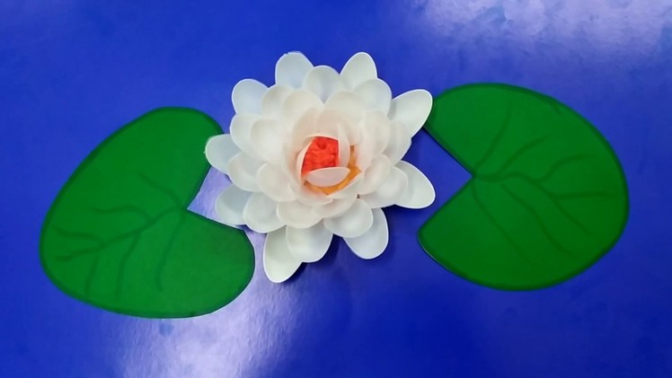 Water lily| DIY Plastic spoon craft idea | best out of waste | DIY arts and crafts reuse idea
