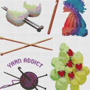 Yarn Addicts Cross Stitch Pattern