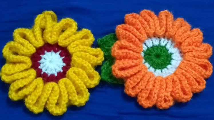 #76(Hindi)how make Beautiful Tri Color Flower Easily