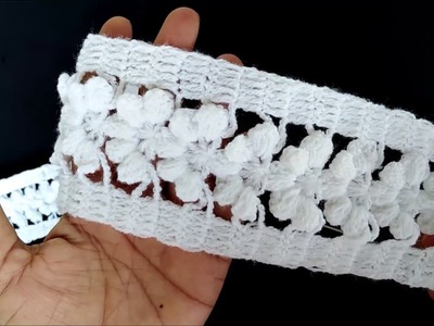 Beautiful Get Patti | Crochet Get Parda Border | How to make Woolen Crochet Lace