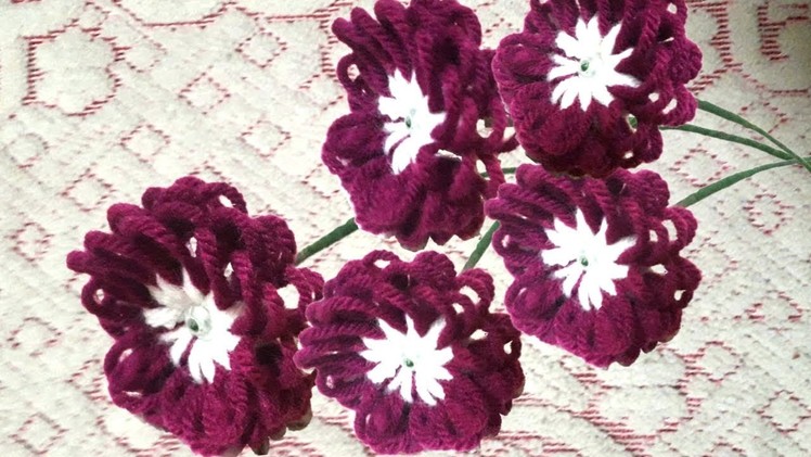 Best out of waste woolen crafts ideas how to make. Easy Flower Making Tutorial. DIY Room Decor