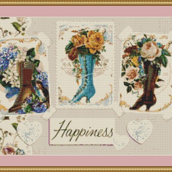 Boots Cross Stitch Pattern