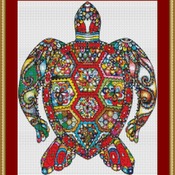 Colourful Sea Turtle Cross Stitch Pattern